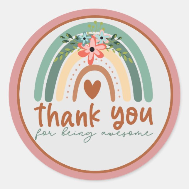 Redondo Obrigado por ser um excelente adesivo (Frente)