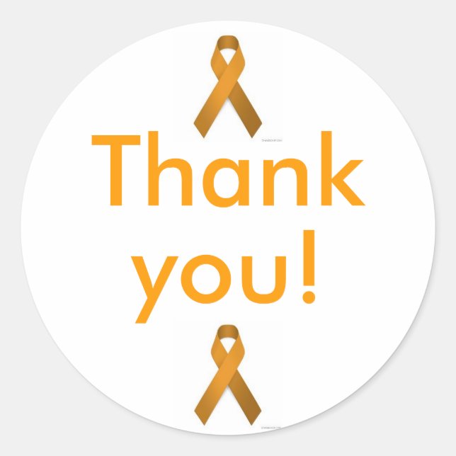 Redondo obrigado seu adesivo (Frente)