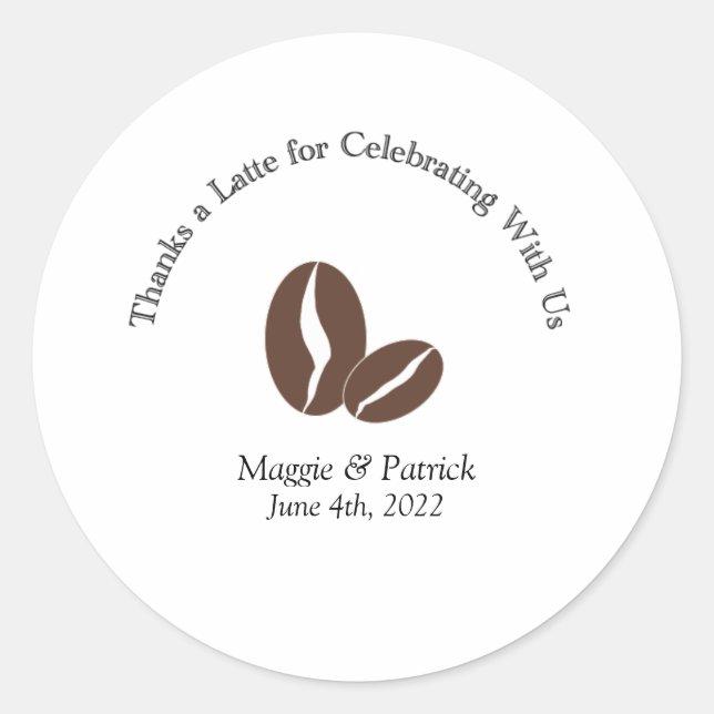 Redondo Obrigado um adesivo latente (Frente)