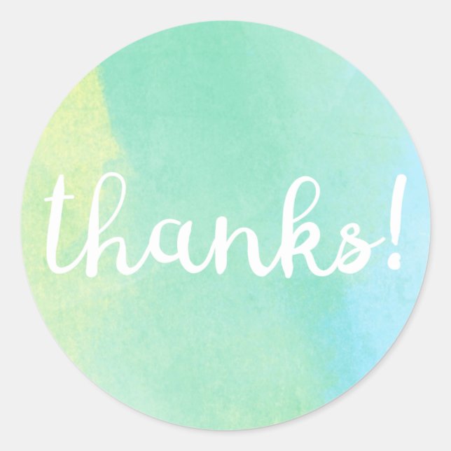 Redondo Obrigados! Adesivo (Frente)