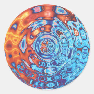 Redondo Olhos de fogo borbulhantes - adesivo