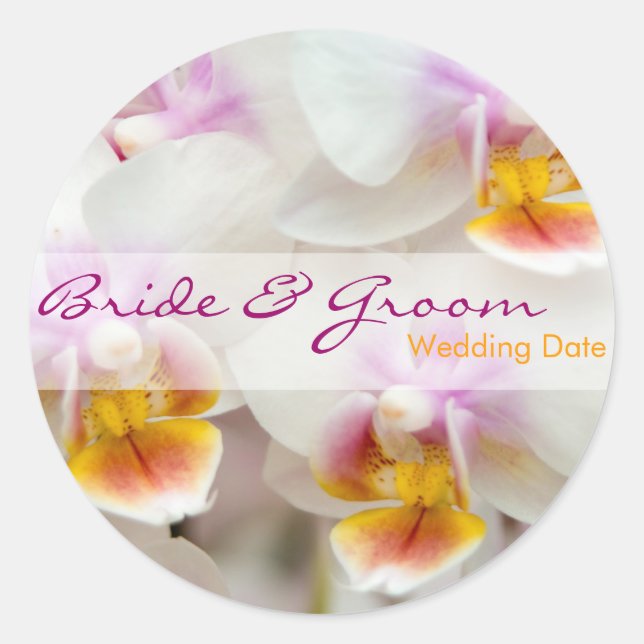 Redondo Orchid ・ Salve o adesivo de data (Frente)