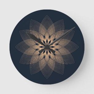 Redondo Ouro Mandala - Relógio Grande