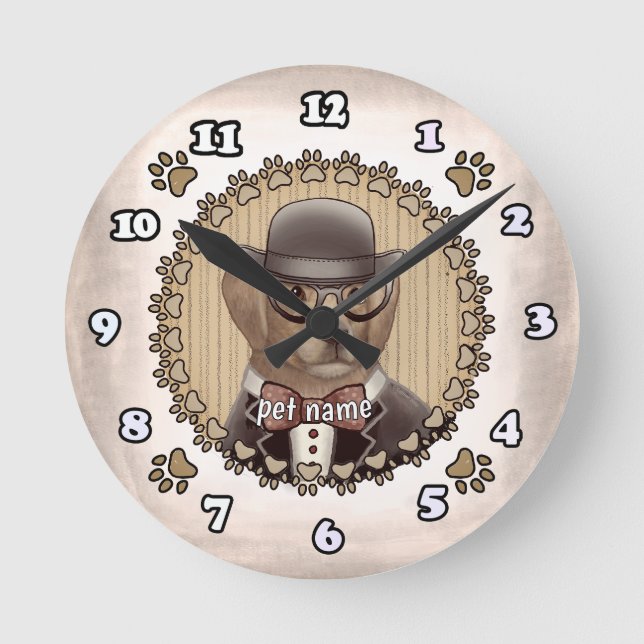 Redondo Ouro Retriever óculos de visto Relógio (Frente)