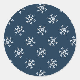 Redondo Padrão de flocos de neve Adesivo festivo