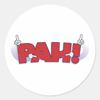 Redondo PAH! (Língua de Sinais Americana) adesivo