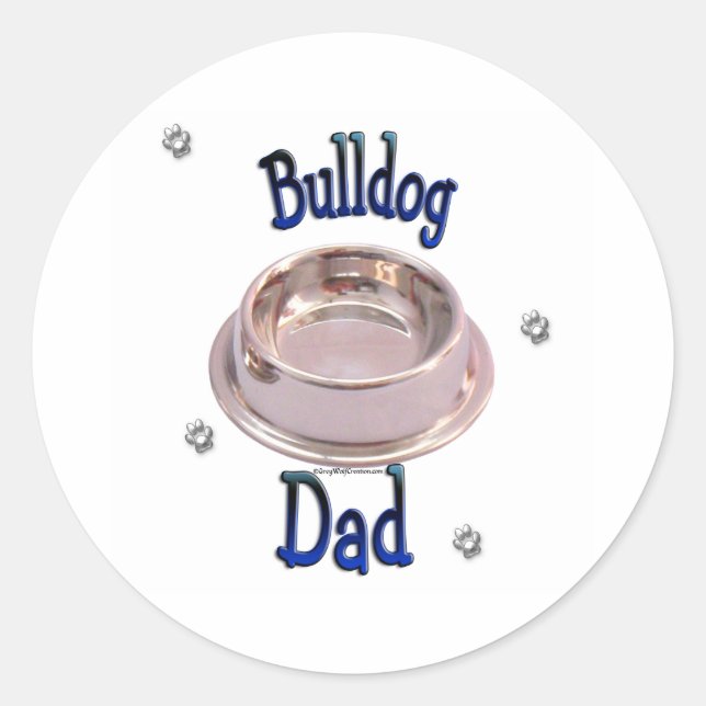 Redondo Pai Bulldog - Adesivo (Frente)