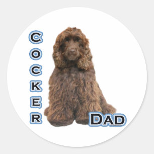 Redondo Pai Castanho Cocker Spaniel 4 - Adesivo