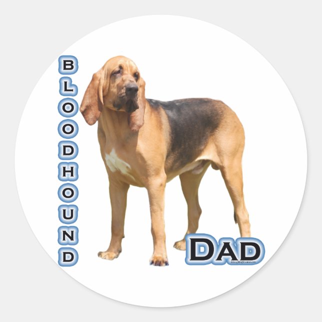 Redondo Pai de Bloodhound 4 - Adesivo (Frente)