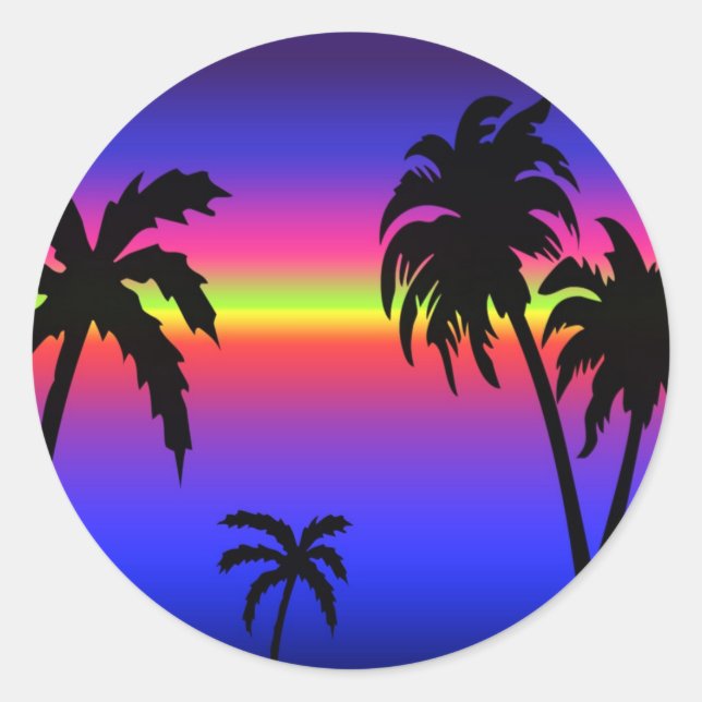 Redondo Palm Trees — Adesivo Tropical Sunset (Frente)