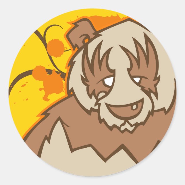 Redondo Panda adesivo (Frente)