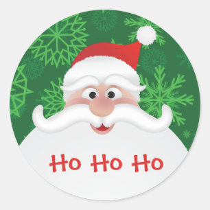 Redondo Papai Noel Alegre Adesivo Grande