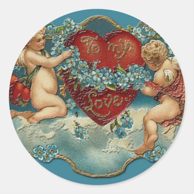 Redondo Para o meu adesivo de amor (Frente)
