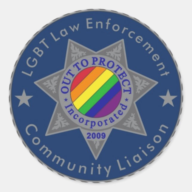 Redondo Para proteger o adesivo de ligação LGBT (Frente)