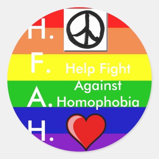 Redondo Pare o adesivo da homofobia (Frente)