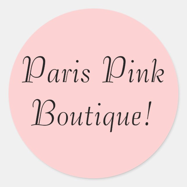 Redondo Paria Pink Boutique! Adesivo (Frente)