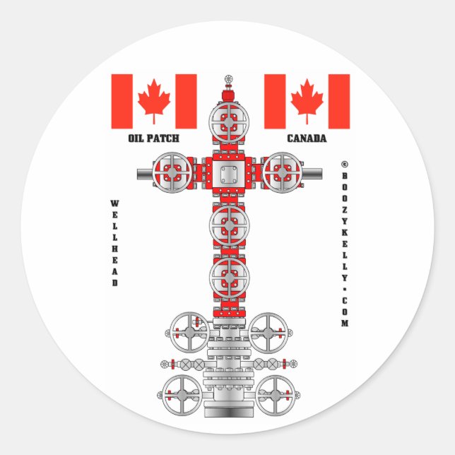 Redondo Patch de óleo no Canadá, adesivo de campo de petró (Frente)
