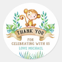 Pequeno adesivo de macaco