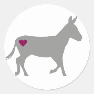 Redondo Pequeno adesivo do círculo de amor de burro