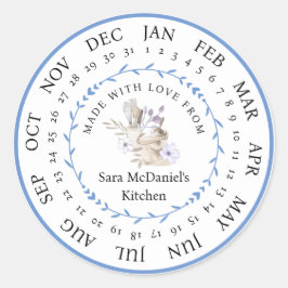 Redondo Personalizável feito com adesivo de Comida da Cozi