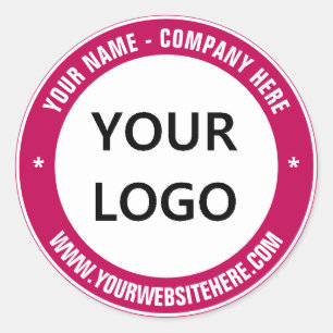 Redondo Personalize o logotipo de sua empresa e o adesivo 