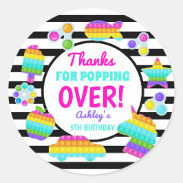 Redondo Pop de Aniversário, pop sobre adesivo