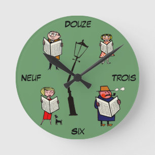 Redondo Posto de Leitura do Relógio Francês