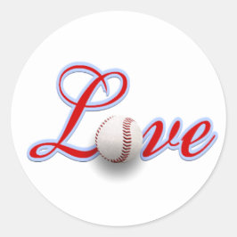 Redondo Presente de Adesivo de Amor de Beisebol