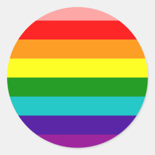 Redondo Primeiro Adesivo com Orgulho gay de Arco-Íris