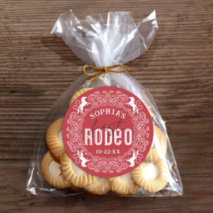 Redondo Primeiro adesivo de primeiro aniversario Rodeado -