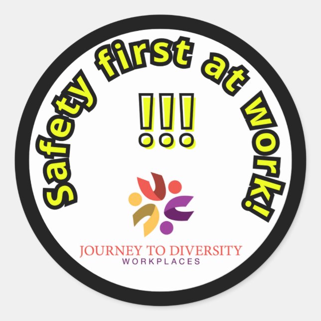 Redondo Primeiro adesivo de segurança (Frente)