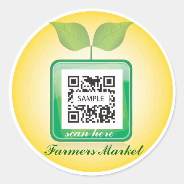 Redondo Produto Fresco de Modelo de adesivo (Frente)