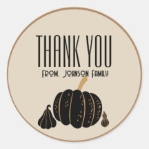 Pumkin halloween Fall Obrigado pelo adesivo person