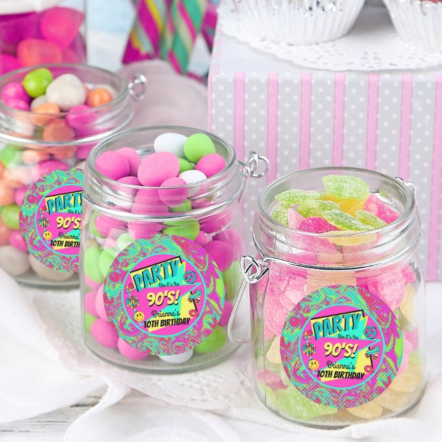 Redondo QUALQUER adesivo personalizado festa de aniversári (Criador carregado)