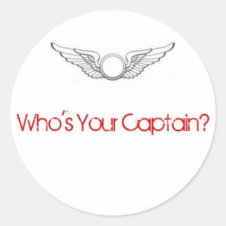 Redondo Quem é o seu capitão? Adesivo