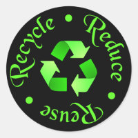 Reduza o adesivo de Reciclar de reutilização