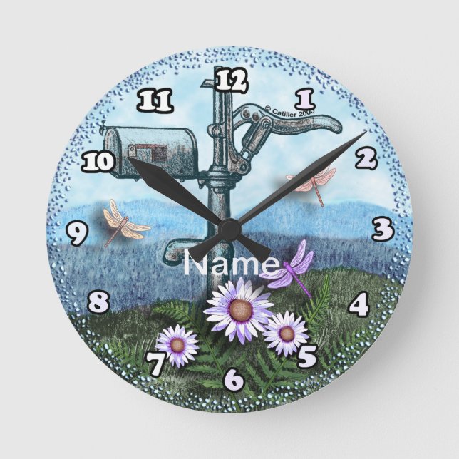 Redondo relógio antigo da caixa de correio (Frente)