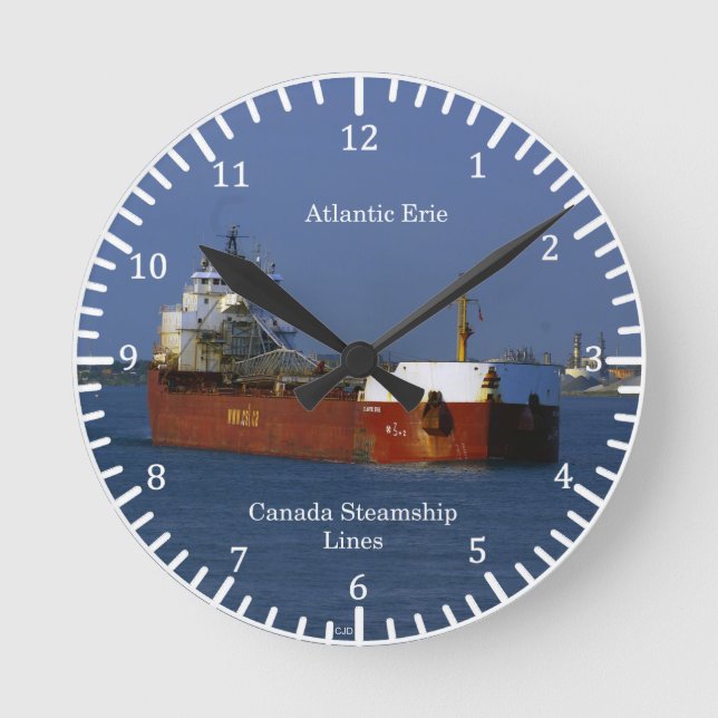 Redondo relógio Atlantic Erie (Frente)