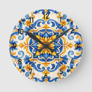 Redondo Relógio Azulejo Time Shouter