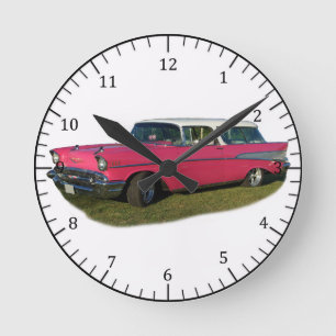 Redondo relógio Bel Air rosa