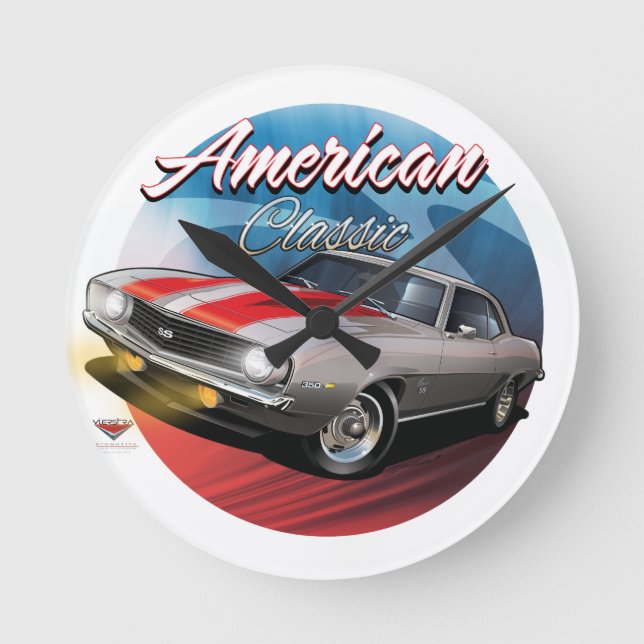 Redondo relógio Camaro SS de 1968 (Frente)