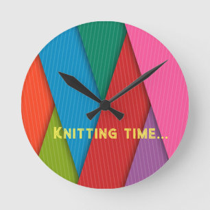 Redondo Relógio Colorido de Padrão