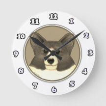 relógio com cachorro Welsh Corgi