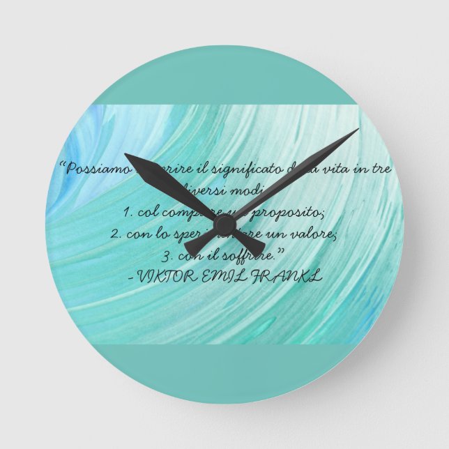 Redondo Relógio com ditado italiano (Frente)