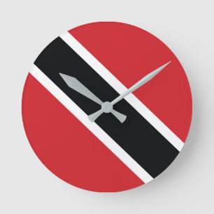 Redondo Relógio da Bandeira Nacional de Trinidad e Tobago