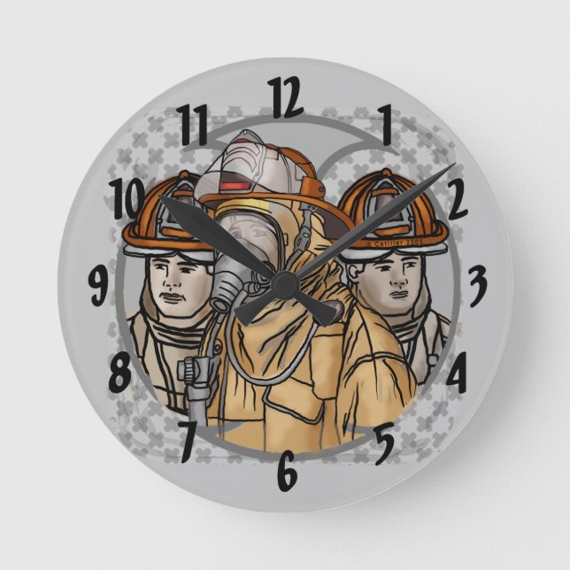 Redondo Relógio da Equipe de Bombeiros (Frente)
