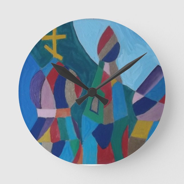 Redondo Relógio da Igreja Ortodoxa Rafael С anossa (Frente)