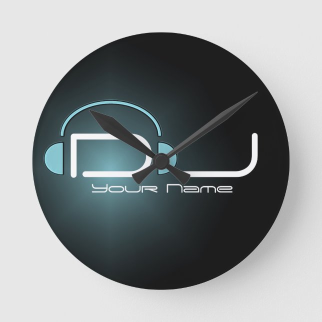 Redondo Relógio da parede do fone de ouvido DJ (Frente)