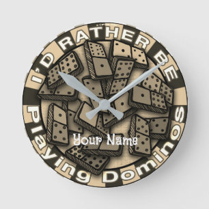 Redondo Relógio da Preferencialmente Play Dominoes