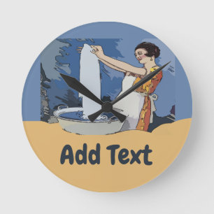 Redondo Relógio da Sala de Entrada, adicionar nome ou text